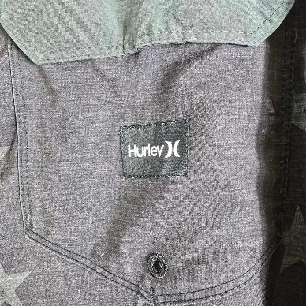 Hurley Phantom Mens 34 Board Shorts Charcoal Grey American Flag Stars Stripes
